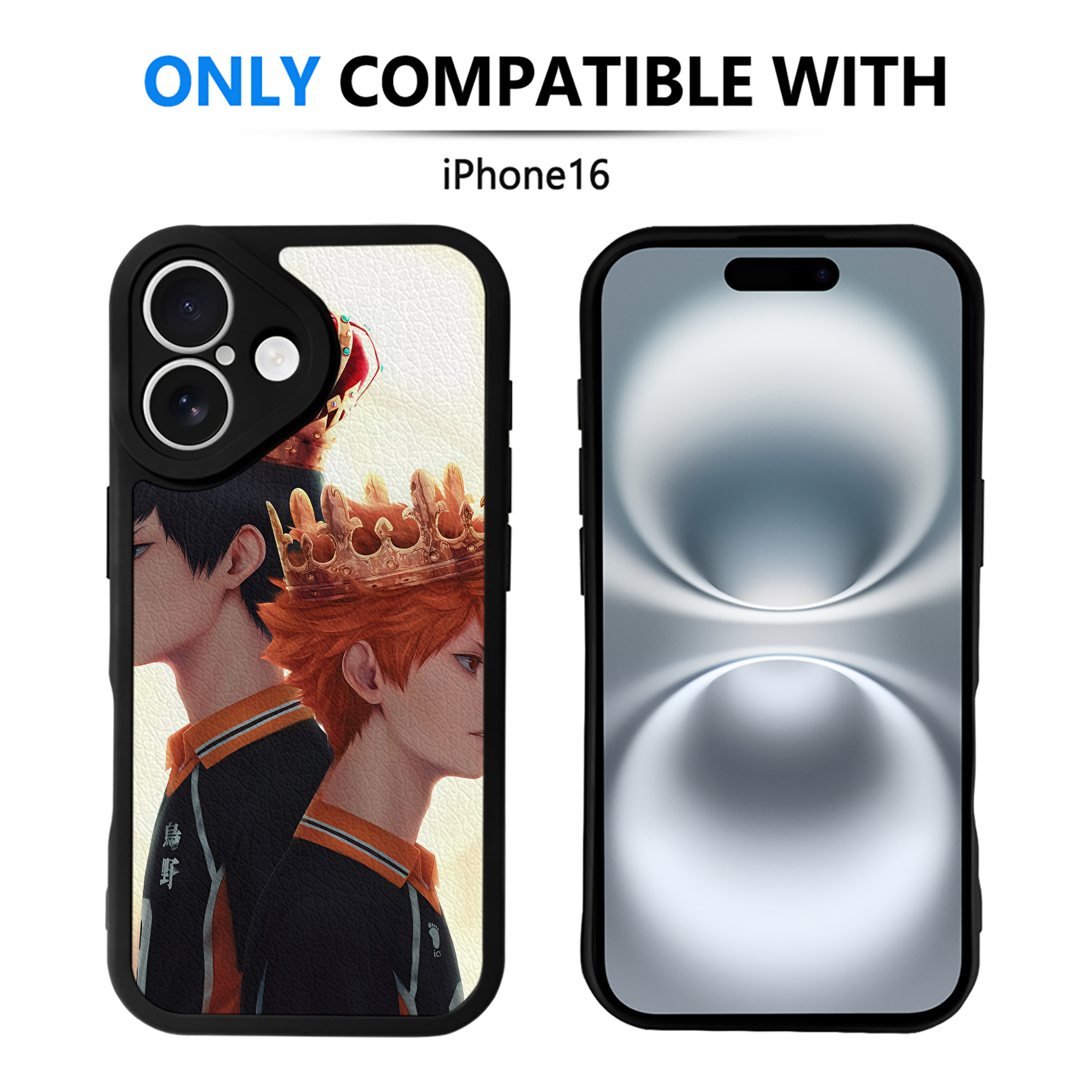 （画像用） ハイキュー!! Haikyu!! 【iPhone 16シリーズ対応】シリコンスマホケース（レザー調） 材質：シリコン